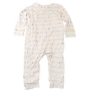 Pehr Organic Cotton Snap Button Kimono Romper Rainbow Alphabet 12-18M